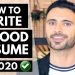 Resume Tips – How To Write a GOOD Resume in 2020, 5 STEPS