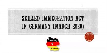 Job Seeker Visa Germany | Work Search Visa Germany | Skilled Immigration Act Germany March 2020