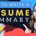 How To Write A Resume Summary – Sample Resume Template