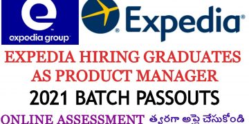 Expedia off campus drive for product manager | Freshers job vacancies in Telugu