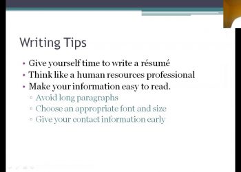 Resume' Writing Tips