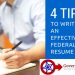 4 Tips To Write An Effective Federal Resume