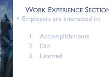 5 Minute Resume Writing Tips – Chapter 5: Work Experience