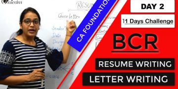 Resume & Letter Writing ll BCR- CA Foundation ll CA Anushri Agrawal