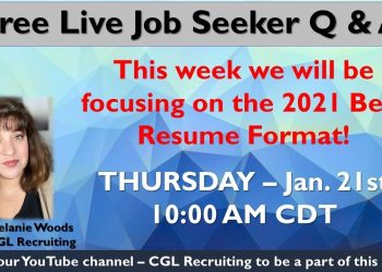 Job Seeker Live Q&A Event 01/21/2021