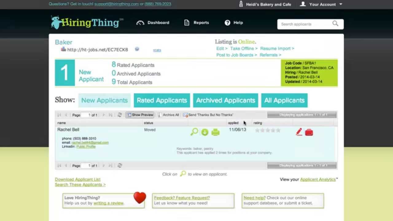 HiringThing Five Minute Demo