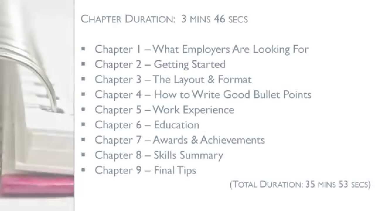 5 Minute Resume Writing Tips – Chapter 2: Getting Started