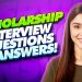 SCHOLARSHIP Interview Questions And Answers! (How to prepare for a Scholarship Interview!)