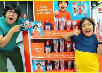 Ryan Build his own Toothbrush at the Colgate Factory! New Ryan's World Dental Care Revealed!