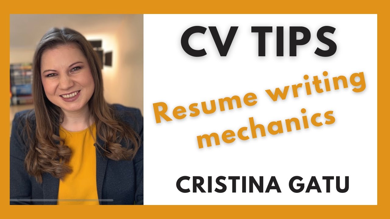 CV Tips. Resume writing mechanics advice.