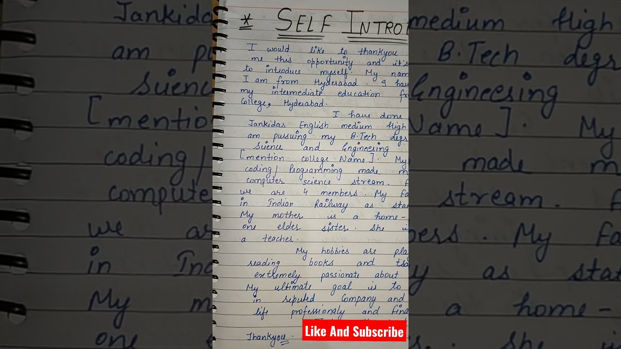 Self Introduction For Job Interview | How To Introduce Yourself