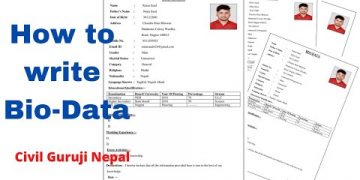 How to Write a Resume | How Create biodata for Fresher | Civil guruji Nepal