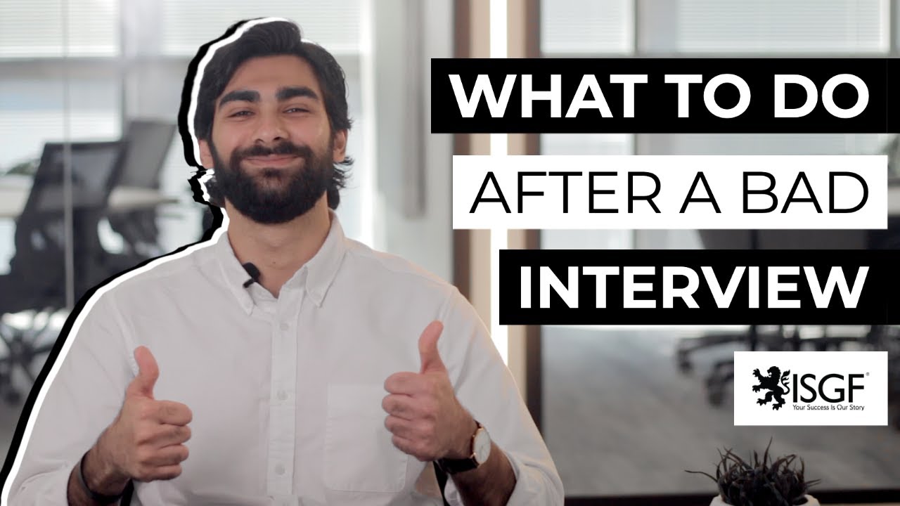 How to Bounce Back After a Bad Interview