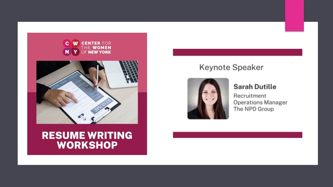 "Resume Writing Workshop: Tips on Getting Your Resume Noticed" – Career Series