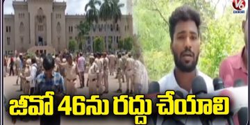 Osmania Students Demanding To Cancel G.O 46 For Employment | V6 News