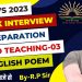 KVS INTERVIEW PREPARATION 2023 | DEMO TEACHING | PART- 03 BY R.P SIR | kvs interview prt 2023