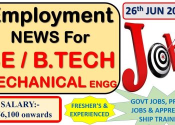 Mechanical engineering jobs | 26.6.2023 | Employment news for mechanical engineer | Mechanical jobs