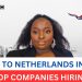 Move to Netherlands By January 2024 | Companies Hiring With Visa Sponsorship