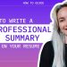 How to: Write a Professional Summary for your Resume or LinkedIn | Advice With Erin