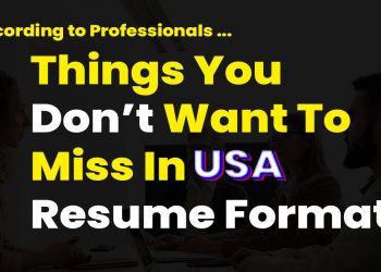 CV Format For United States | Standard USA Resume Format | US Resume Format | USA CV Format