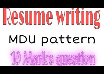 RESUME WRITING // 10 AND 15 MARKS QUESTION IN BOARD EXAMS