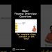 Basic Finance Interview Questions