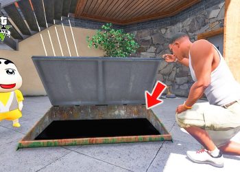 Shinchan and Franklin Found Most Secret Underground Base Inside Franklin's House in GTA 5!