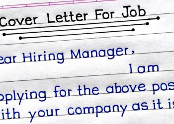 How To Write A Cover Letter For A Job Application | Cover Letter For Job Application |