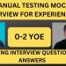 Software Testing Mock Interview| Automation Testing Interview| RD Automation Learning