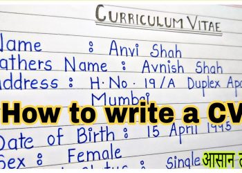 CV in english  || Curriculum Vitae || How to write Curriculum Vitae || English