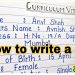 CV in english  || Curriculum Vitae || How to write Curriculum Vitae || English