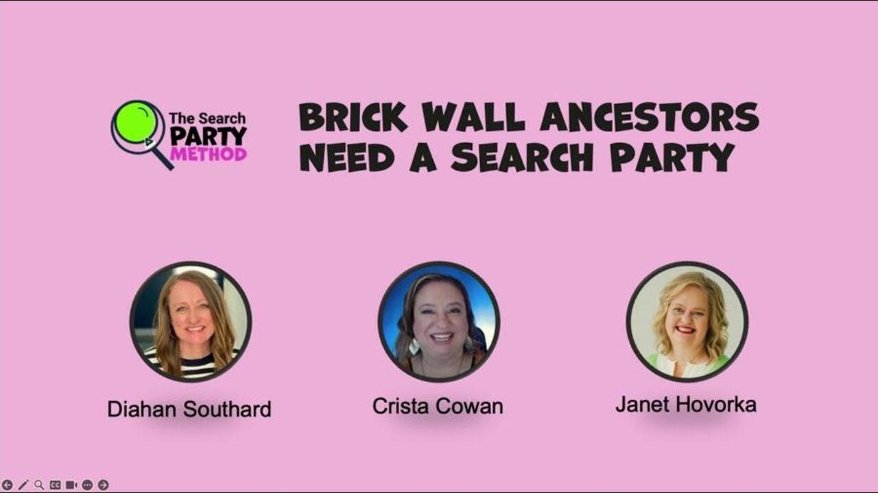 Brick Wall Ancestors Need a Search Party