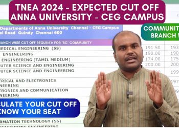 TNEA 2024 | Expected Cut Off | Anna University CEG Campus | Department Wise & Community Wise