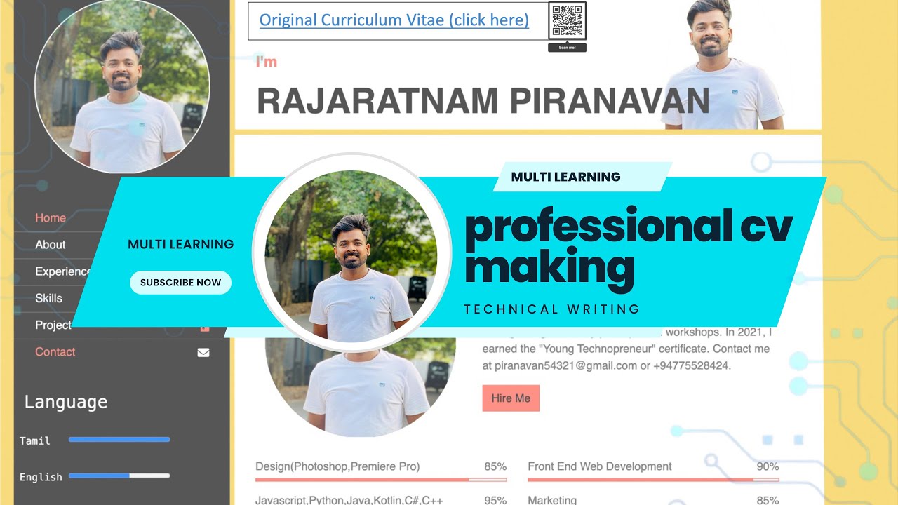 professional cv making | Technical Writing | tamil