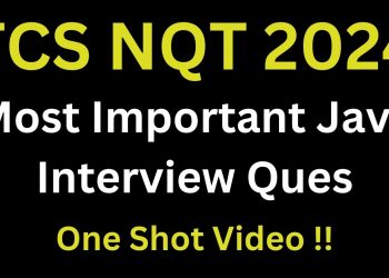 Most Important Java Interview Questions For TCS Preparation | Core Java Questions | One Shot Video