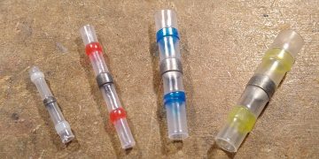 Heat shrink solder butt connector test.