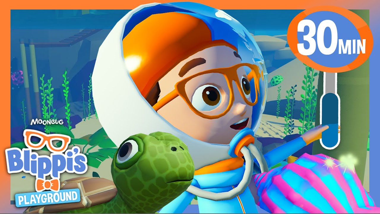 Blippi's Underwater Treasure Hunt! | BEST OF BLIPPI PLAYS ROBLOX! | Educational Gaming Videos