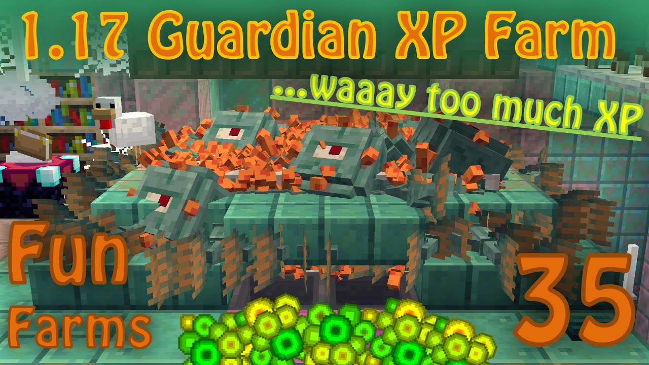 New Guardian XP Farms for Minecraft 1.17 with the Powder of Snow [Fun Farms 35]