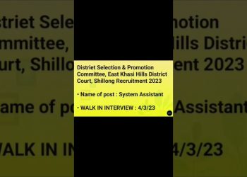 KHUBOR LAITKAM :: Ha Shillong Meghalaya (3/3/23) | Meghalaya Jobs 2023 | Employment News 2023