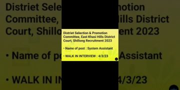 KHUBOR LAITKAM :: Ha Shillong Meghalaya (3/3/23) | Meghalaya Jobs 2023 | Employment News 2023