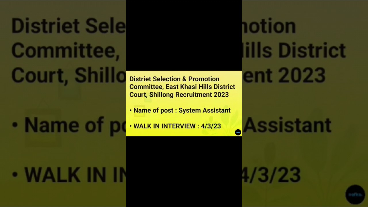 KHUBOR LAITKAM :: Ha Shillong Meghalaya (3/3/23) | Meghalaya Jobs 2023 | Employment News 2023