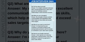 4 Most Common Job Interview Questions and Answers for Sales Job