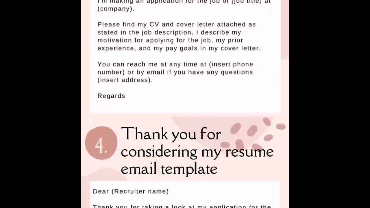 Sending A Resume Or Cv By Email? Check Out These Templates!