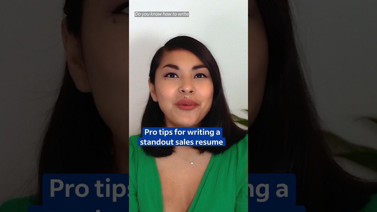 Tips to Write A Standout Sales Resume | #Indeed #ResumeTips #Sales #Shorts