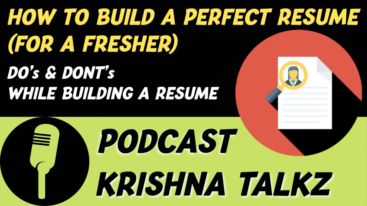 TIPS TO BUILD A PERFECT RESUME (FOR FRESHER) || Krishna Talkz || Frontlines Media