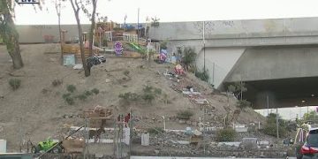 Homeless man creates mini mansion alongside Pacoima freeway