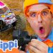 Monster Jam Truck Adventures! | 3H of the best Vehicle Videos | Blippi's Vroom Vroom Vehicle Show