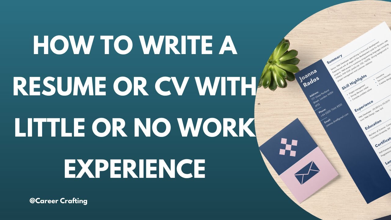 How To Write A Resume With Little or No Work Experience | A Step-by-Step Guide for Fresh Graduates