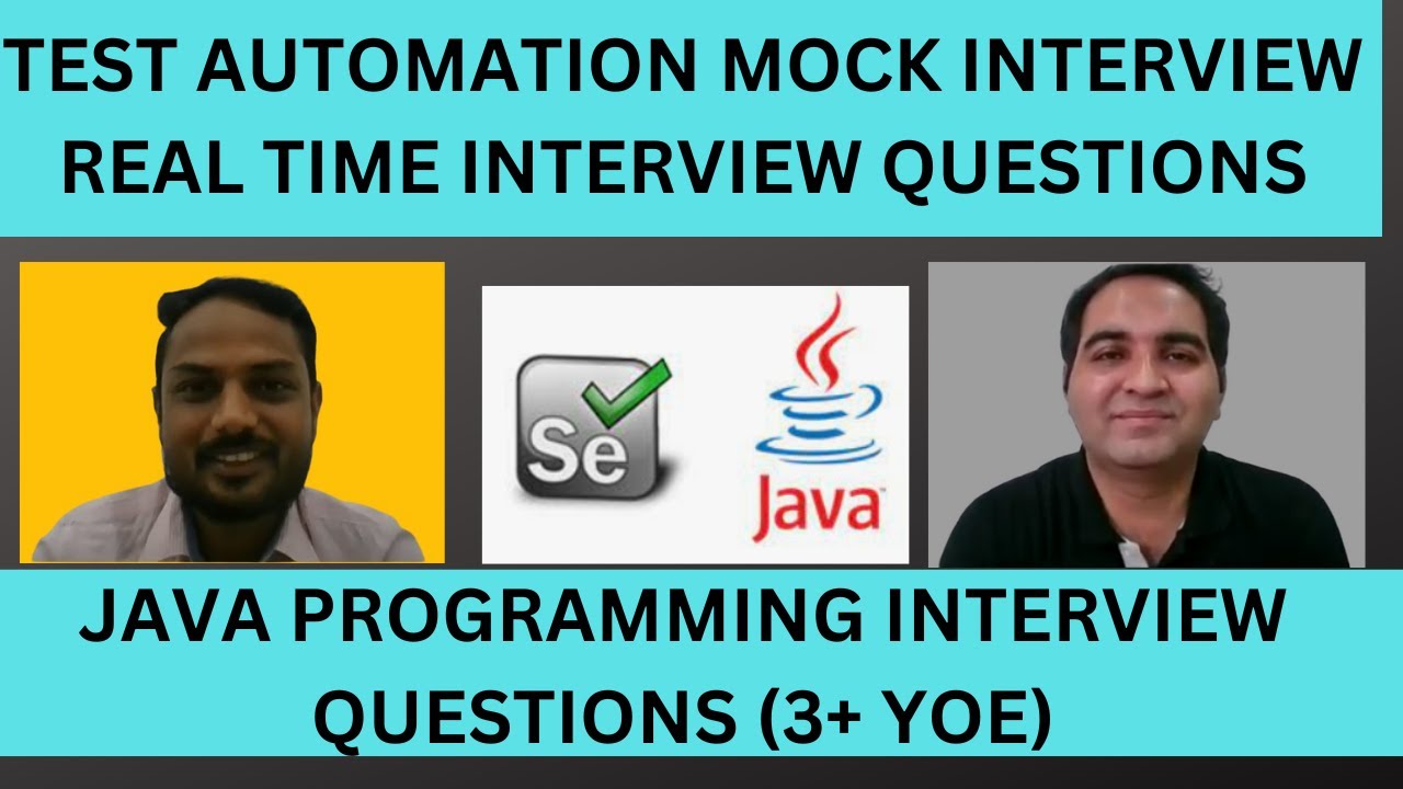 Automation Testing Interview| Java Interview Questions For Selenium Testers