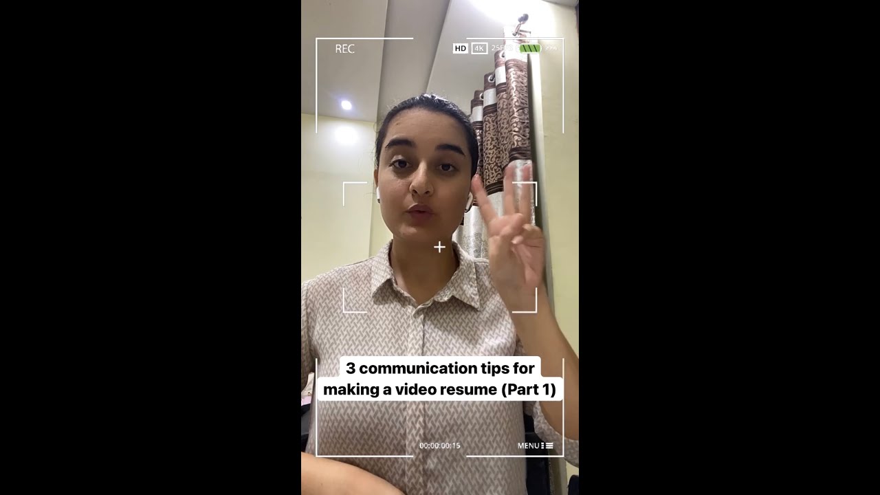 Communication Tips for Video Resume Part 1